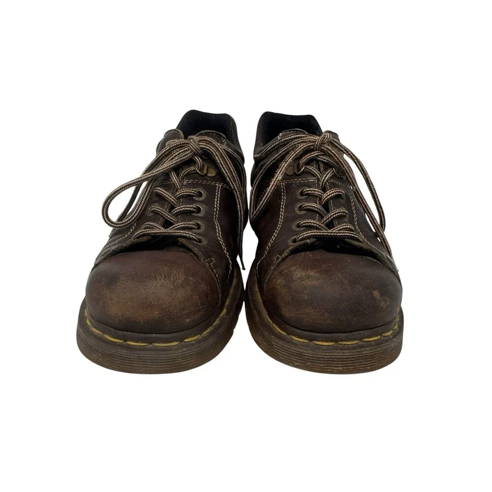 Dr Martens 6 Eye Chunky Oxford Brown Leather 12312 Shoes Doc Mens 12 Y2K 90s